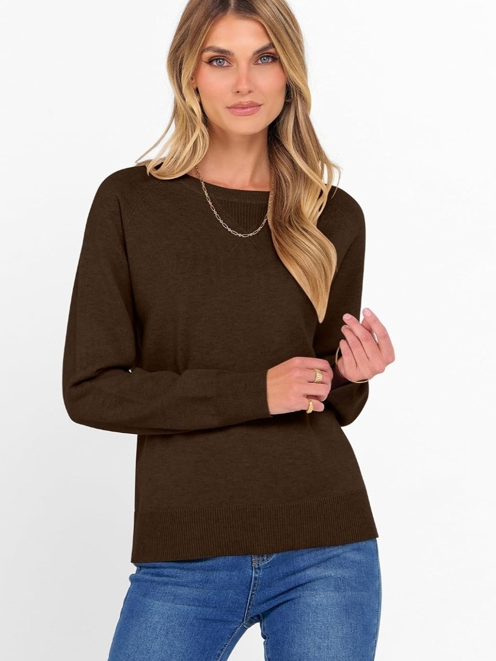 Chocolate Brown Crewneck Sweater